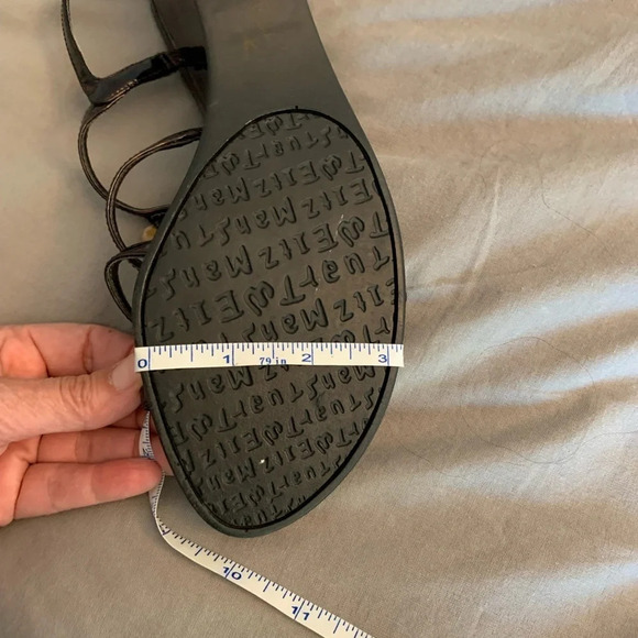 - Stuart Wietzman tortoise shell strap  wedge sandals. Size 8 - Picture 12 of 12